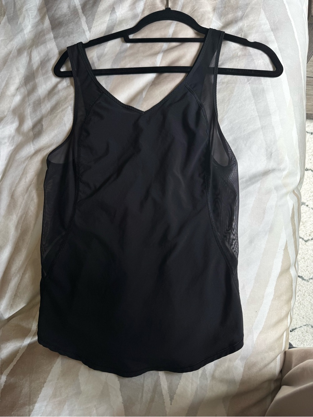 lululemon athletica Black Mesh-Panel Tank Top